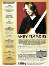 Andy Timmons (Danger Danger) 2002 Laney TT100 guitar amp advertisement ad print - £3.38 GBP
