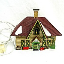 Vintage Dept 56 Christmas Village Apple Valley School Lighted New England 1996 - £19.61 GBP