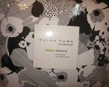 Trina Turk Sophisticated Floral Black White 3p Queen Comforter Shams Set... - $115.15