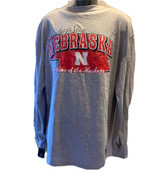 Nebraska Cornhuskers Long Sleeve t-shirt Men&#39;s XL Gray Nwt - £17.24 GBP