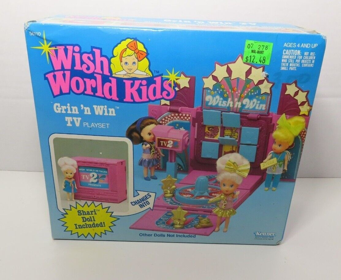 Kenner Wish World Kids Grin N Win TV Playset with Shari Doll Vintage NEW SEALED - $74.23