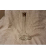 Vintage Avon Glass Flower Bud Vase 7.75&quot; Tall, with gold at top - £31.46 GBP