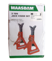 OPEN BOX - Maasdam Pow&#39;r-pull MPL4124-OR-DIP 3-Ton Car Jack Stands in Or... - £51.35 GBP