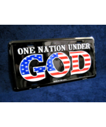ONE NATION UNDER GOD -*US MADE*- Embossed Metal License Plate Car Auto T... - £9.79 GBP