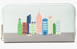 Kate Spade Large Continental Wallet Mint City Skyline ZipAround PWR00388 $188 Y - £77.51 GBP