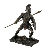 Achilles Trojan War Greek Hero Statue with Shield and Spear - £71.21 GBP