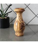 Small Handmade Carved Olive Wood Decorative Vases, Unique Vase for Dried... - £43.54 GBP