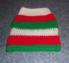 Handmade Red Green White Dog Snood Neck Warmer Keeps Ears Clean Brand New - £9.95 GBP