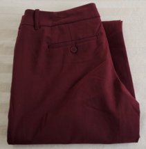 NWT New York &amp; Co Burgundy Maroon Stretch Dress Pants Size 6 Slimming - $19.79
