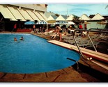 Poolside Hotel Californian Fresno California CA UNP Chrome Postcard S23 - £2.33 GBP