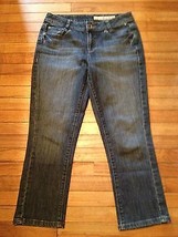 DKNY Women&#39;s Jeans Straight Leg Crop 5 Pocket Stretch Size 4 x 24 - £22.42 GBP