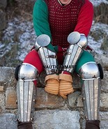 NAUTICALMART Plate Armour Medieval Splint Vambraces With Greaves - $5,753.66 MXN