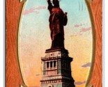 Statue of Liberty New York City NY NYC Embossed Gilt Faux Frame DB Postc... - $5.89