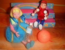 Sports Gym Bag Basketball Weights Bottle Water for Loving Family Dollhouse Dolls - £8.69 GBP