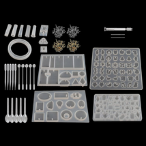 229Pcs DIY Jewelry Resin Casting Molds Silicone Epoxy Spoon Kit Craft Necklace J - £13.57 GBP