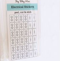 Electrical Stickers White Foil Light Switch & Outlet Itsy Bitsi Minis Dollhouse - $5.65