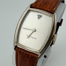 VTG Wittnauer-Longines Hand-Winding Mechanical Watch Men Silver Barrel D... - $142.49