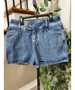 L.A. Blues Women&#39;s Blue Denim 100% Cotton Mid Rise Pull on Jeans Short S... - $31.56 CAD