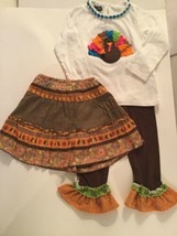 Thanksgiving 24 mo 2T Mud Pie top Emily Rose pants legging Cherokee skirt 3 pc - $17.99