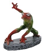 Green and Red Superhero Frog Spider Man in 3 Point Hero Pose Decor Figurine - $527.55 MXN