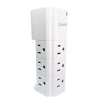 Wall Outlet Extender Surge Protector 9Ac Multiple Plug Outlet And 2 Usb ... - £22.92 GBP