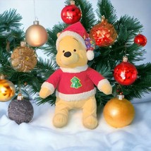 NWT Disney Winnie the Pooh w/  Christmas Sweater w/ Hat 20&quot; plush - £9.15 GBP