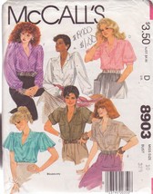 Mc Call&#39;s Pattern 8903 Size 10 Misses&#39; Blouses In 6 Variations - £2.35 GBP