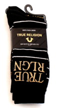 True Religion Black Crew Socks 3 in Package Men&#39;s Shoe Size  6-12.5  NWT - £30.95 GBP