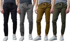 Mens Twill Stretch Jogger and Cargo Pocket Pants Chinos Work Lounge Acti... - €14,79 EUR+