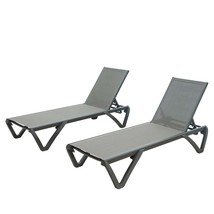 Aluminum Patio Chaise Lounges with Adjustable Backrest - $255.99