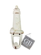 G2 Cast Iron Kitchen  Rusty Lighthouse Bathroom Wall Coat Towel Hook White 6.25&quot; - £8.78 GBP