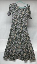 Lauren Ralph Lauren Dark Green Floral Maxi Dress Size Small/Pet Black La... - $29.90