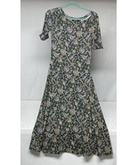 Lauren Ralph Lauren Dark Green Floral Maxi Dress Size Small/Pet Black La... - $29.90