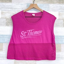 St Thomas Virgin Islands Mesh Tank Top Purple Travel Vacation Womens Large - £19.63 GBP