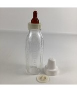 Vintage Evenflo Glass Pyrex Baby Bottle 8oz Brown Nipple Cap Lid Infant ... - $54.24 CAD