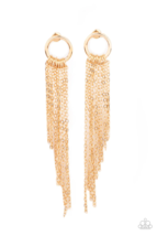 Paparazzi Divinely Dipping Gold Post Earrings - New - £3.52 GBP