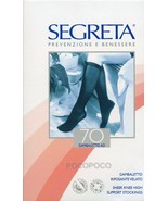 Women&#39;s 70 Den Compression Knee-High Socks MmHg 11/14 Segreta - £7.02 GBP+