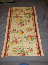 Vintage Boott Mills Lowell, MA Linen Tea Towel Dutch Windmill  18&quot; x 29&quot;... - $16.99