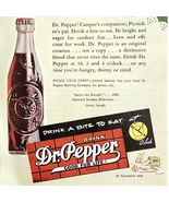 1947 Dr Pepper Soda Pop Advertisement Vintage Drink A Bite To Eat Bevera... - $463.85 MXN