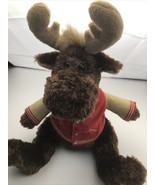 Plush Letterman Moose 2008 Harry &amp; David Made by Animal Adventure &quot;M&quot; on... - $34.49