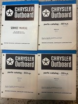1980 1981 Chrysler Outboard 35HP 50HP 55HP  Service Shop Manual Set W Parts BK - £39.14 GBP