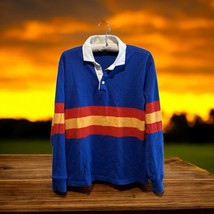 Rowing Blazers Blue Orange Yellow Stripe Rugby Shirt Size XL Made In Por... - $58.41