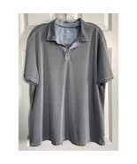 Tommy Bahama Tencel Lyocell Gray Silver Short Sleeved Polo Shirt Men&#39;s S... - £15.70 GBP