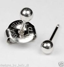 System 75 10K White Gold Ball Ear Piercing Stud 7514-3025-23 - $19.99