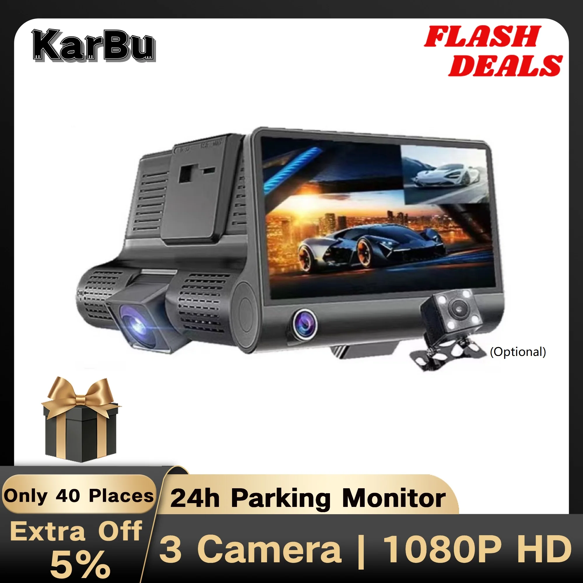 Dash Cam for Car Camera 1080P HD Dashcam 24h Parking Monitor Dvr Para Coche - £31.82 GBP+
