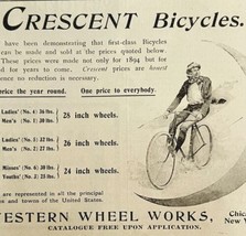 Crescent Bicycles 1894 Advertisement Victorian Bikes One Price For All #... - $24.99