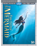 The Little Mermaid 3-Disc Diamond Edition, (Blu-ray, 3D, DVD,Digital Cop... - £41.08 GBP