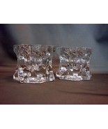 Pair of Mikasa Crystal Starburst Candle Holders~Votive or Taper~Star Shaped - £7.18 GBP