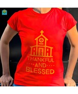 Bella &amp; Canvas Ladies Favorite T-Shirt &quot;Thankful and Blessed&quot; - £18.56 GBP+