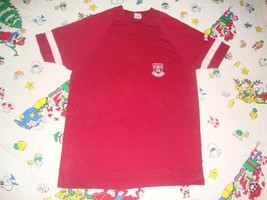 Vintage 70&#39;s Harvard Crimson Champion Blue Bar Tag NCAA RARE T shirt Adult M - £62.23 GBP